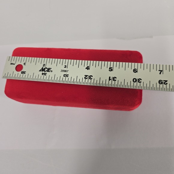 Carolina Herrera Red Velvet Eyeglass Case with Microfiber Cloth - Picture 6 of 6